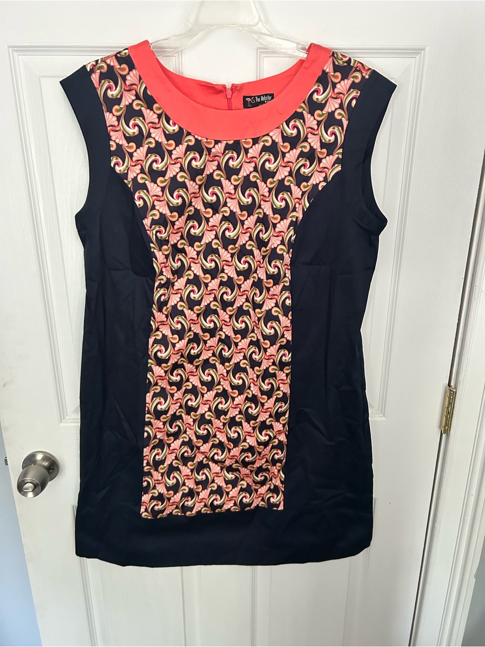 The Webster at Target Black Dress with Coral and Multicolor Print Mini